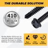 100-pack #8 x 1 Hex Washer Head Self Drilling Screws