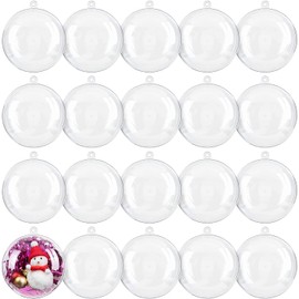 5cm 20pcs Christmas Baubles Clear Fillable Christmas Ball Xmas Decor
