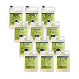 MRS. MEYER'S CLEAN DAY MRS. MEYER'S CLEAN DAY Liquid Dish Soap Refill, Biodegradable Formula, Lemon Verbena, 48 Fl Oz. (Pack of 12)