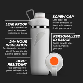 Gatorade 'Overtime' 22oz Stainless Steel Water Bottle, Twist Cap, Pink
