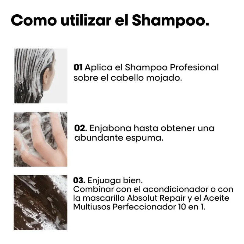 Shampoo L'Oréal Pro Absolut Repair Cabello Muy Dañado 300 ml