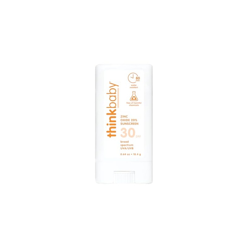 thinkbaby Sunscreen Stick, White/Orange, 0.64 Ounce