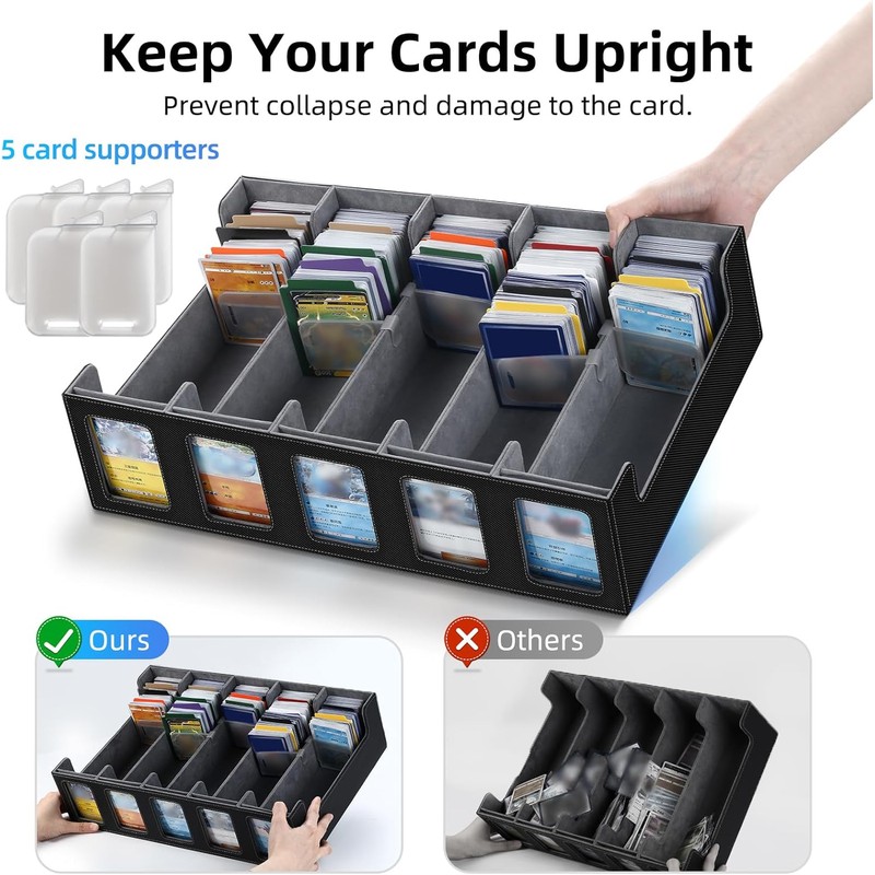 3900+ Trading Card Storage Box - 5-Row Bulk Sports Card