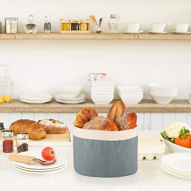 ecooe Bread Basket with Lid and Drawstring Bread Bag Diameter