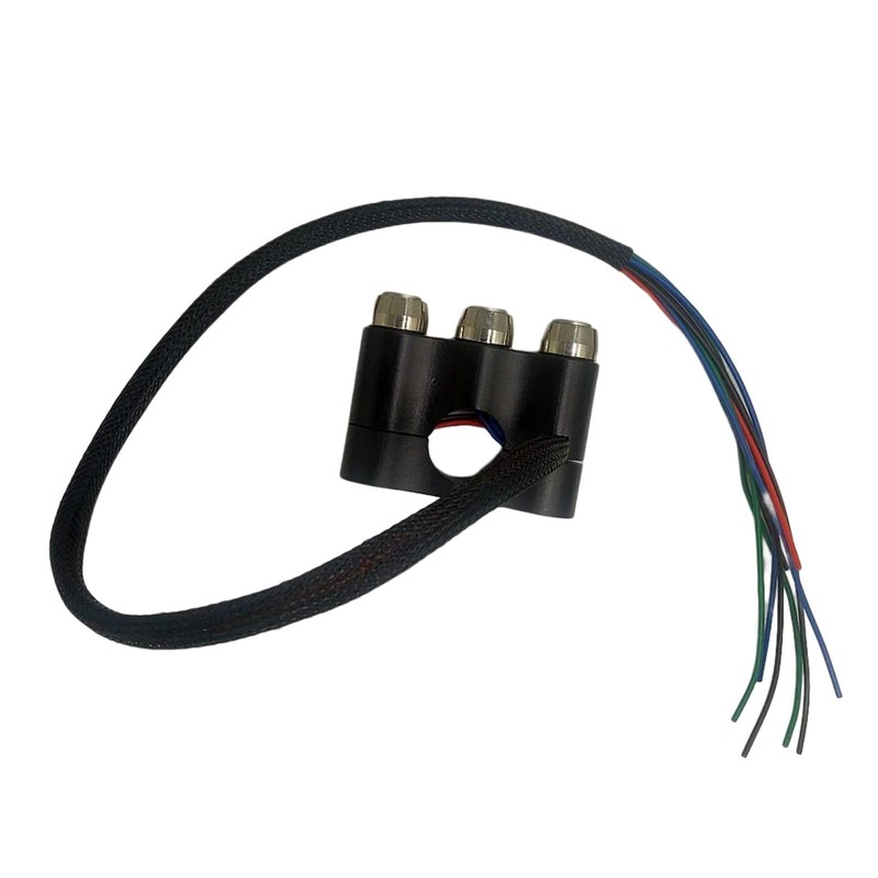 Rayana 7/8" Motorcycle Handlebar 3 Button ON-Off Switch for Horn