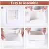 PFAMKEER 50 pcs 8x8x2.5 Inches Bakery Boxes with Window, Cake