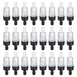 M METERXITY 24-Pack Aquarium Air Check Valve, Plastic One Way Non-Return Valves Air Valve Air Tubing Accessories Air Pump Accessories for 3/16" Airline Tubing Fish Tank [Black White]