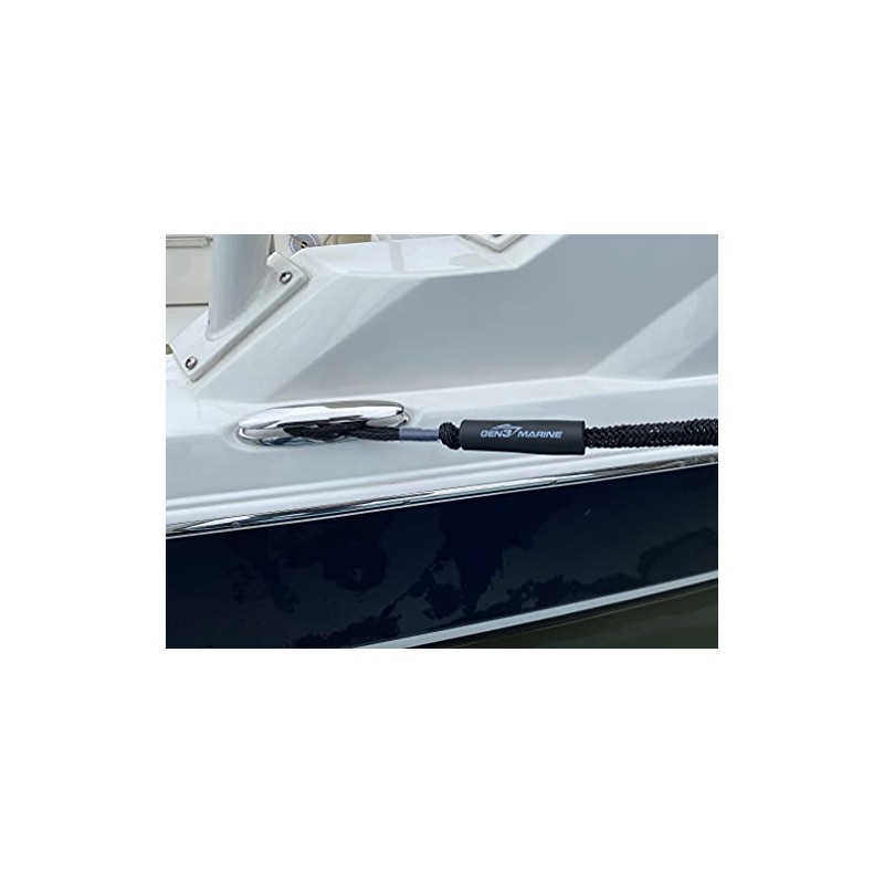 Gen3 Marine Bungee Black Boat Dock Line - 2 Pack