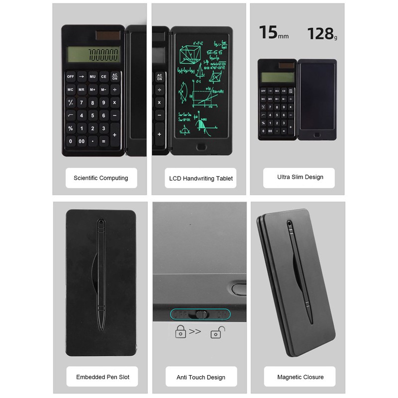 Office Desk Calcultor Solar Powered Multifunctional Pocket Desktop Calculator with