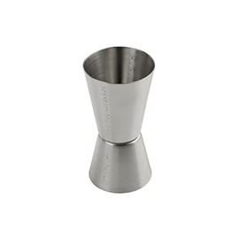 FMprofessional Edelstahl matt Cocktailmaß, silber, ca. 9 cm, Ø 4,5 cm
