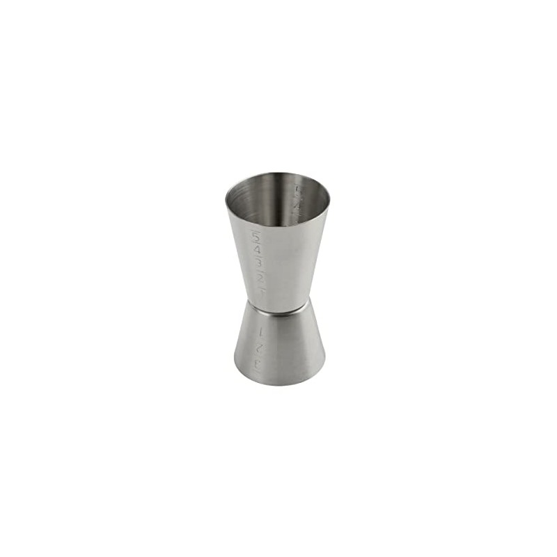 FMprofessional Edelstahl matt Cocktailmaß, silber, ca. 9 cm, Ø 4,5