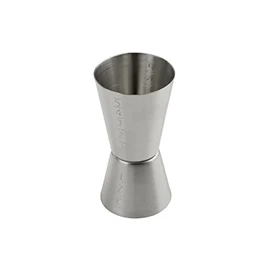 FMprofessional Edelstahl matt Cocktailmaß, silber, ca. 9 cm, Ø 4,5 cm