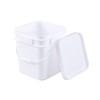 Asking 5 Gallon Versatile Square Plastic Storage Bucket Pail with