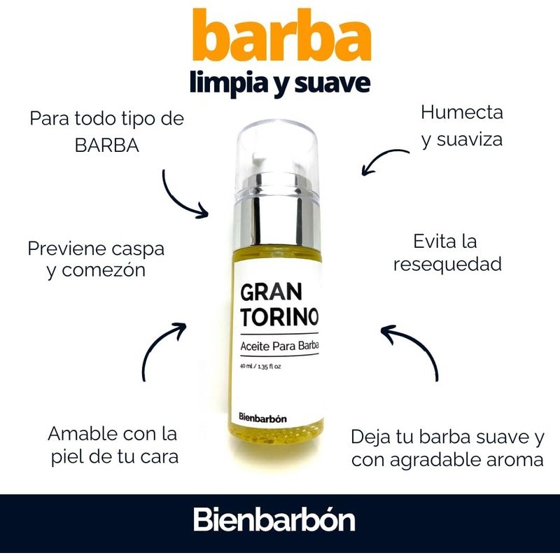 Gran Torino - Aceite Para Barba Crecimiento y Cuidado Natural