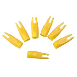 ZSHJG 50 pieces archery arrow cam plastic 5/16 inch hunting plastinock arrow cam shaft end accessories (yellow)
