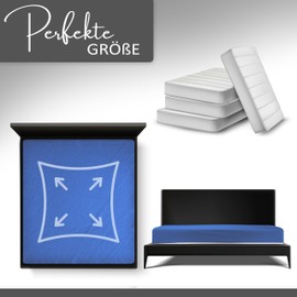 Leonado Vicenti Classic Fitted Sheet, 100% Jersey Cotton, in Many Colours and Sizes, Dimensions: 90 x 200 cm - 100 x 200 cm, Colour: Blue