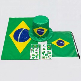 Juego de 4 ventiladores de fútbol de la Copa Mundial, bolsa de almacenamiento para mochila, sombrero, pegatinas temporales de tatuaje, bandera naciona