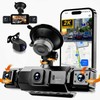 WiFi 360° Dash Cam Front and Rear Inside,4 Channel 3"