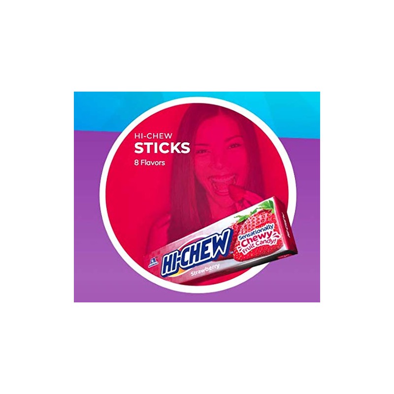 Hi-Chew Stick, Strawberry, 1.76 Ounce, Pack of 15