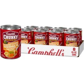 Campbell’s Chunky Soup, Classic Chicken Noodle Soup, 16.1 Oz Can (Case of 8)