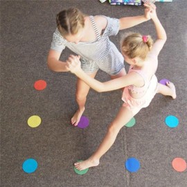 Jerliflyer Carpet Markers, Polyester Children's Game, Indoor Activity, Colourful Carpet, 30 Pieces, Carpet Markers for Classroom, Home, Nursery (Round)