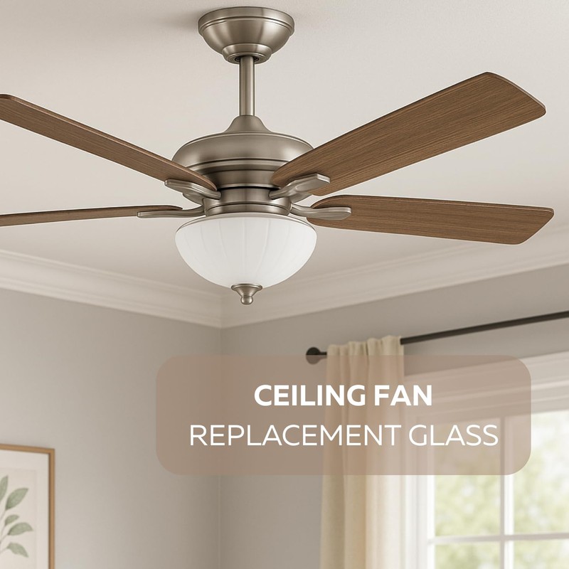 LIGHTACCENTS Ceiling Light Glass Shade Replacement - Flush Mount Ceiling
