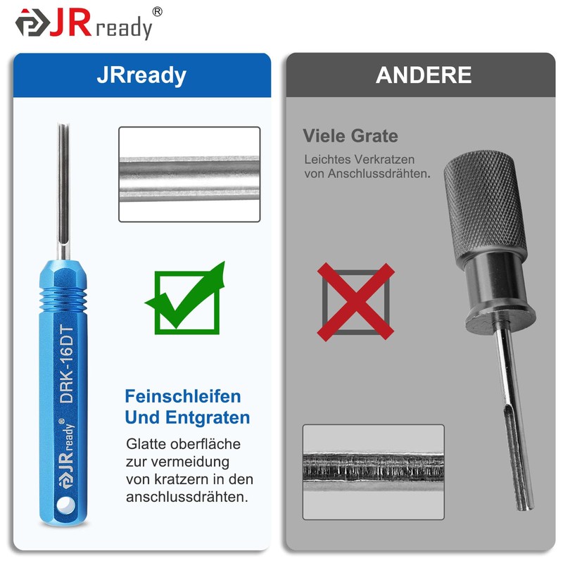 JRready ST5231-08 German Pin Removal Tool Kit for 12# 16#