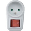 2 Socket Adapters with Switch Colour White 16 A 230