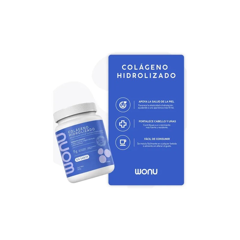 Colágeno Hidrolizado I Wonu I 345g I 30 Servicios I