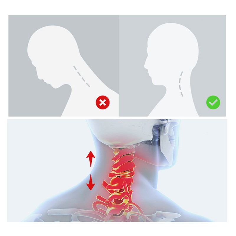Neck Traction Device 4 Level Adjustable Gentle Stretching Nonslip Cervical