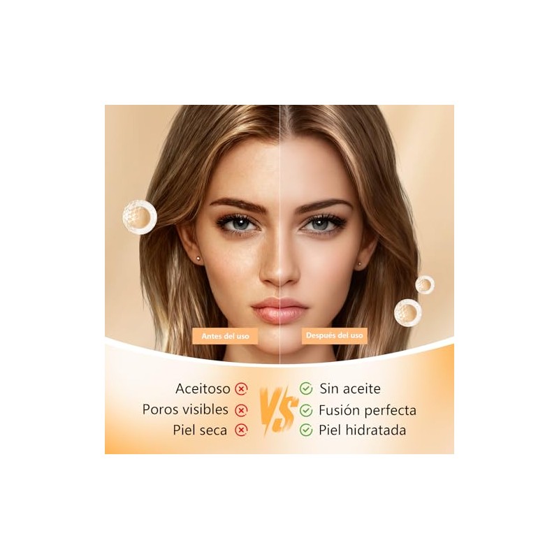 WEUD Base de Maquillaje con Corrector 4 En 1, SPF