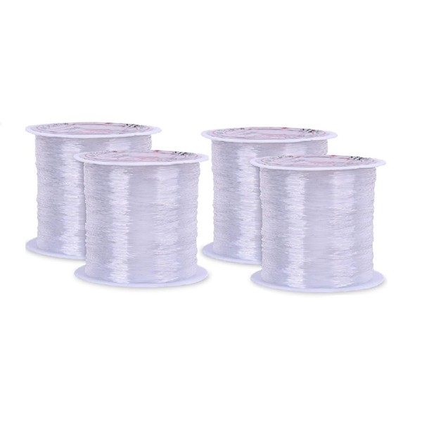 Hotgod 0.4 mm Clear Nylon Wire Non-Stretchy Beading Threads for