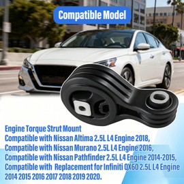 Bledtax Engine Torque Strut Mount 113503TS0B Compatible with Altima 2018 & Murano 2016 & Pathfinde 2014 2015 Compatible with Infiniti QX60 2014-2020 2.5L L4 Engin A7378 EM7126 113503TA0B 113503TA0A