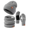 Winter Beanie Hat Gloves Set for Men Women, Hats for
