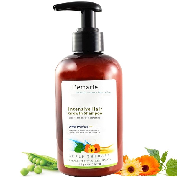 L'emarie Scalp Stimulating Shampoo, +Anti-Dandruff Treatment , Anti-Hair Loss, Thicker, Fuller, Healthier Hair for Men & Women 8.6 oz