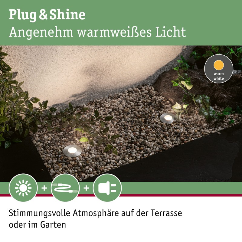 Paulmann Licht Paulmann 93697 Outdoor Plug & Shine Floor Mini,