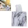 Tissue Box with Marble Printing Square Toilet Paper Holder for