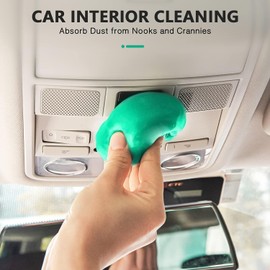 TICARVE - Gel de limpieza para detalles de automóviles, masilla de limpieza de automóviles, herramientas de detalles de gel para limpieza de interiores de automóviles, limpiador de ventilación de automóviles, limpiador de automóviles, color verde