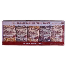 Amish Country Popcorn Amish Country Popcorn | 4 Ounce Variety Kernel Gift Set (10 Pack Assorted) | Old Fashioned, Non-GMO and Gluten Free (4oz Each, 10ct Total)