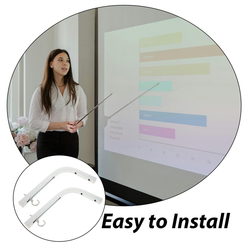 OSALADI 1 Pair Projector Curtain Ceiling Mounts Mounting Hook Brackets