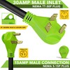 Leisure Cords 24'' RV Y Adapter Cord 30 Amp Male