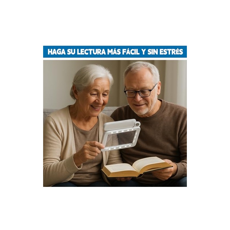 QICHEN Lupa para Leer Plegable para Personas Mayores, Lupa de