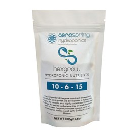 Aerospring 10-6-15 Hexgrow Powdered Hydroponic Nutrients - All-in-One Plant Food for Vigorous Plant Growth and Quality Fruit and Blooms