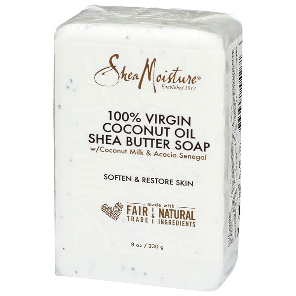 Shea Moisture Sheamoisture 100% Virgin Coconut Oil Shea Butter Soap, 8 Oz