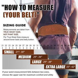 Leather Weight Lifting Belt, Weightlifting Belt for Men & Women, 4'' Wide Padded Lumbar Back Support, 10 Adjustable Holes, Gym Fitness Belt, Squat Belt, Deadlift Belt, BREWIDAR Workout Belt for Powerlifting with Carry Bag