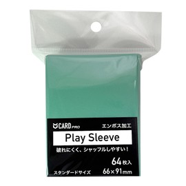 CARD PRO Play Sleeve Emboss Play Sleeves for Standard and Regular Cards, Single Sleeve Recommended, Pack of 64 (I. Mint)