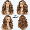 X-TRESS Big Elastic Curly Wave honey blonde Middle Part Lace