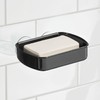 InterDesign iDesign Suction Cup Shower-Black Soap Dish