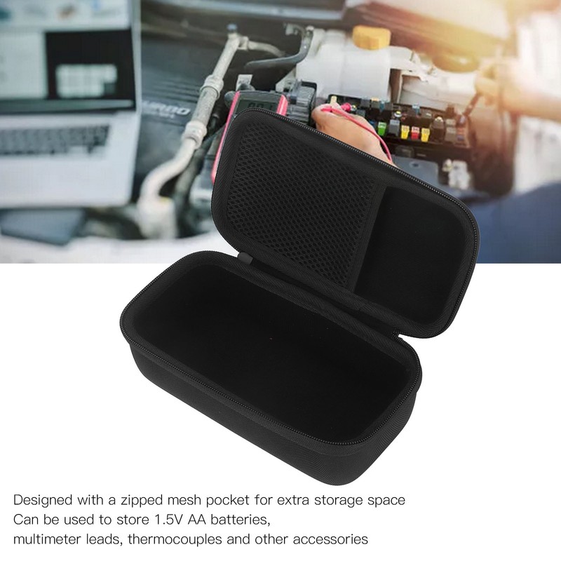 Digital Multimeter Case Multifunction EVA Hard Carrying Case with Mesh
