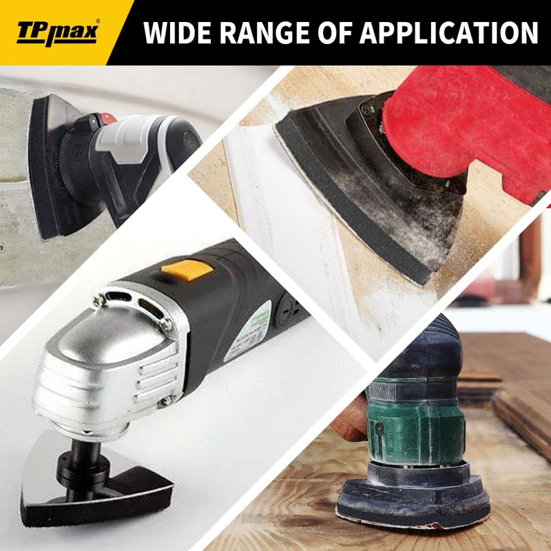 5 Pack 90 mm Triangle Sanding Interface Pads, Hook and